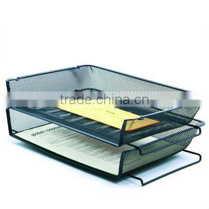 2 tier office metal mesh desk office letter tray
