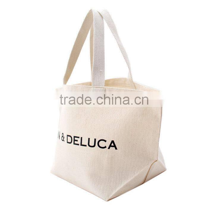 Organic Cotton Customized Logo Large Capacity Canvas Shopping Tote Bag