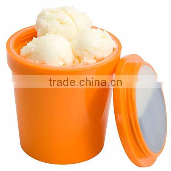 custom 1-pint Insulated Ice Cream Container - Orange