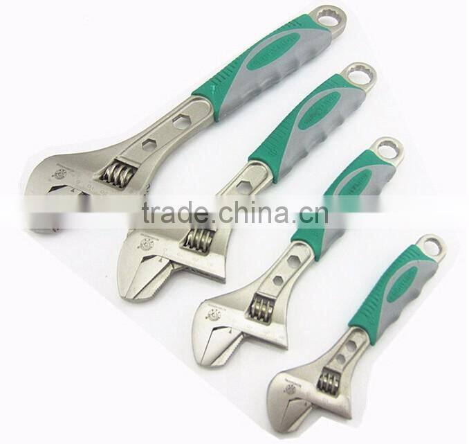 BERRYLION 250mm adjustable monkey screw wrench with rubber handle design