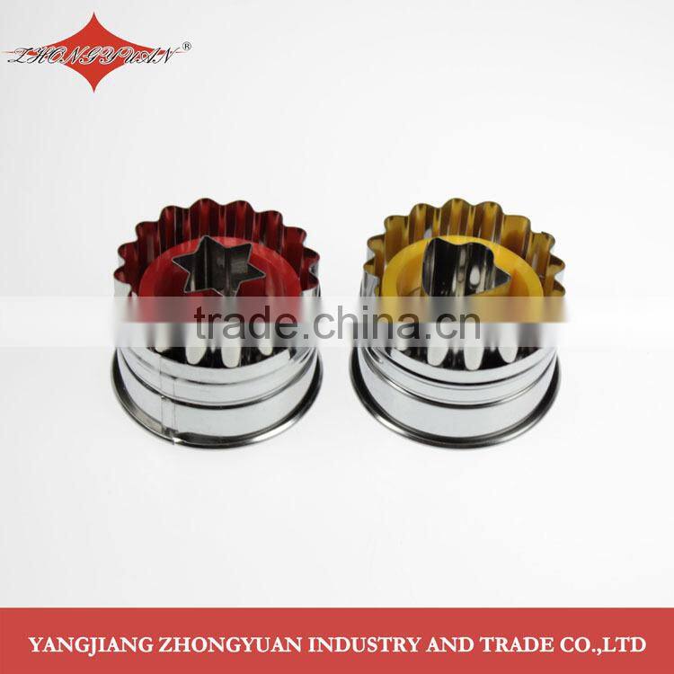 2 pc set of stainless steel different shape cookie cutter lovely style