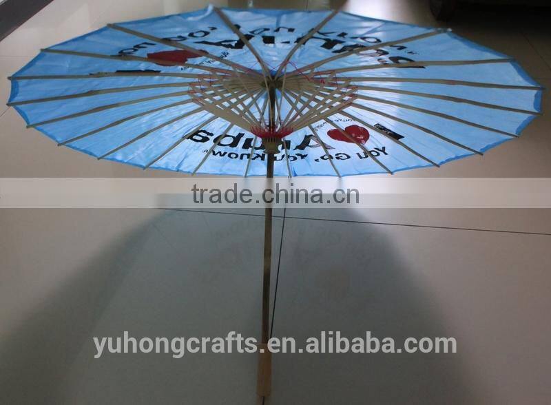 Anji Factory Colorful Chinese Bamboo Silk Umbrella Wholesale