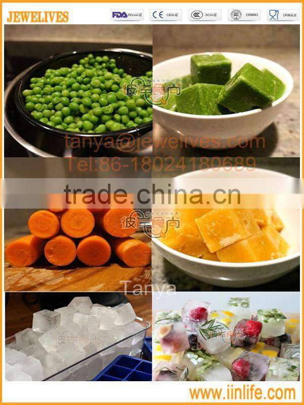 2014 fashion yellow square silicone ice cube tray with smile face