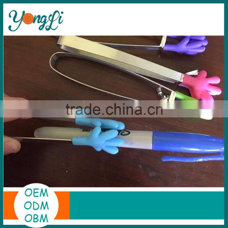 Home 4 Pack Stainless Steel Mini Silicone Cooking Hand Tongs