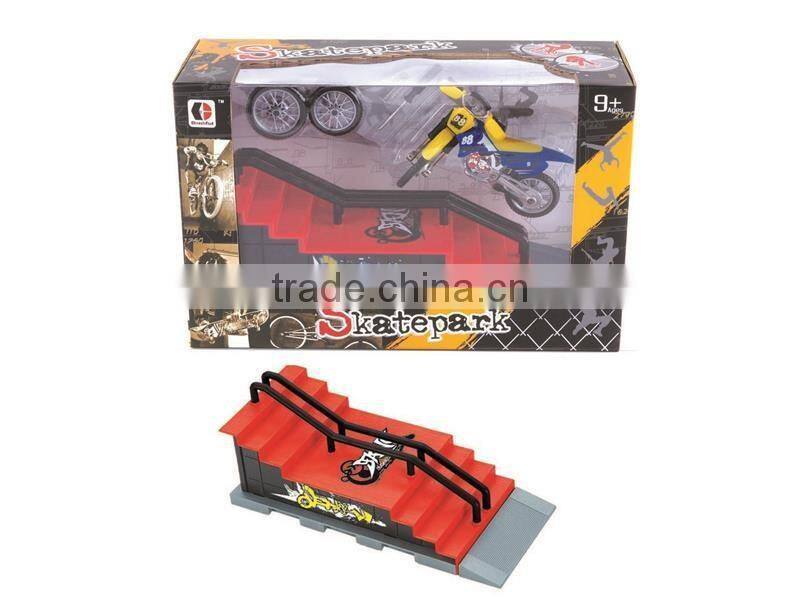 Finger toys mini plastic Moto with Skatepark