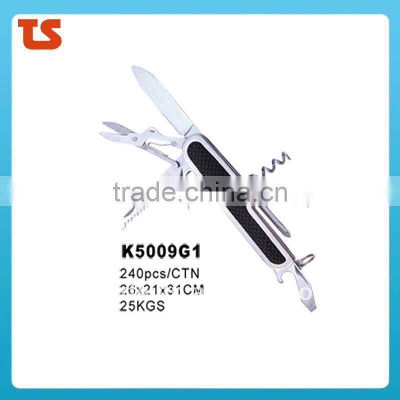 2014 New design multi knife Novelty pocket knife multi functiona utility kinfe LED knife(K5007G