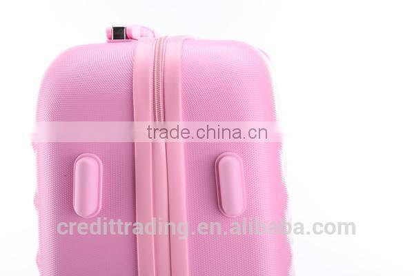 cheap pink abs luggage sets