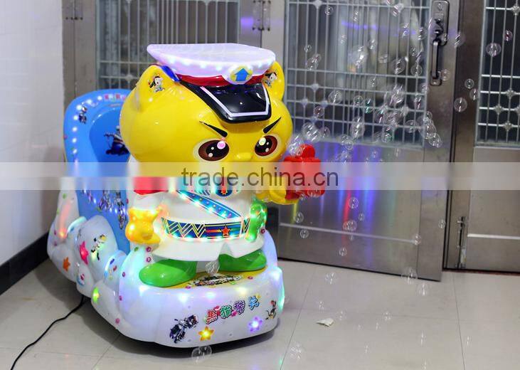 Cheap Operated Arcade Kiddie Rides Black cat Sheriff Game Machine