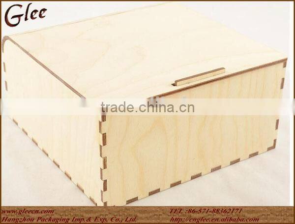 handmade fashion snap fit wooden box for packaging