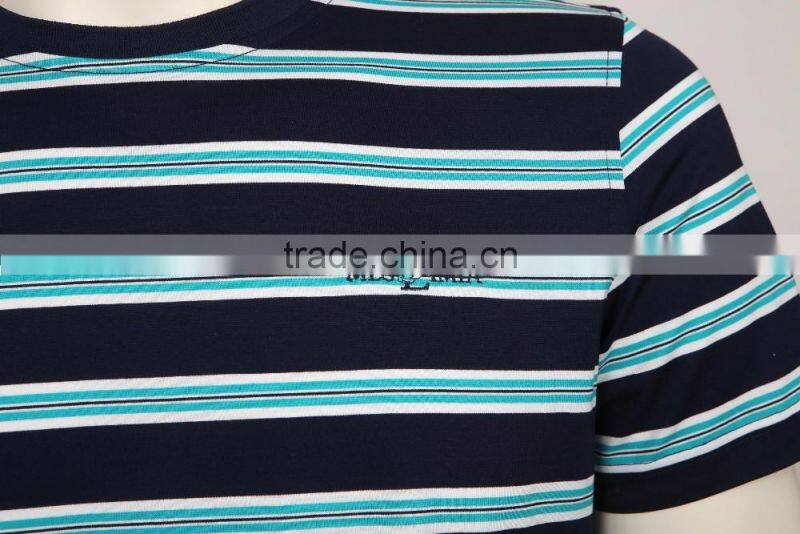 2016 men's new design cheap striped polo shirt
