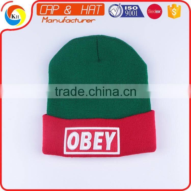 Embroidery Patch CC Beanie Winter Warm Hat