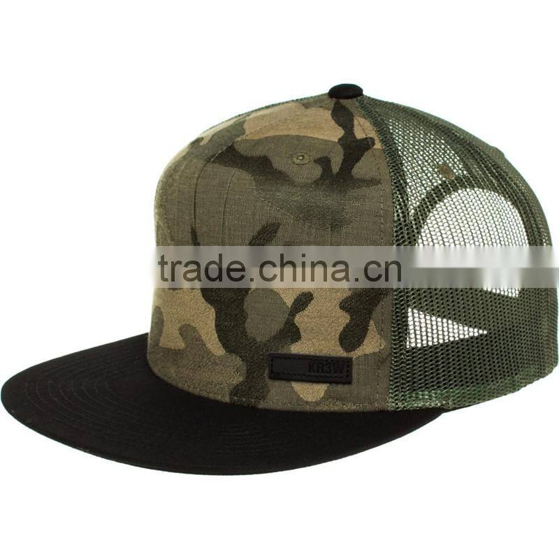 Unstructured camo snapback trucker caps cheap