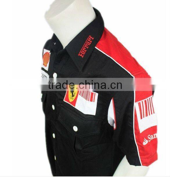 100% cotton long sleeves customize team racing shirt for men
