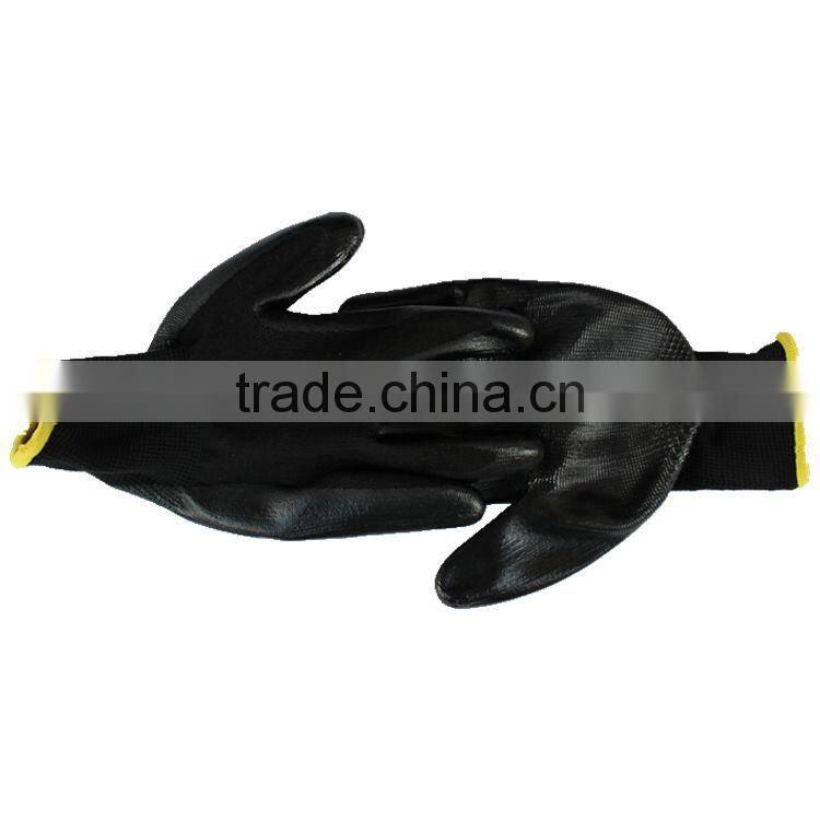 GZY 2016 wearproof and high oilproof lightweight black nitrile gloves