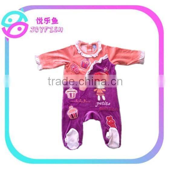 Velvet cute baby romper