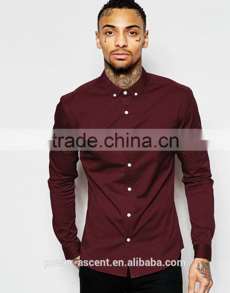 2016 men's new arrival latest formal plain shirts