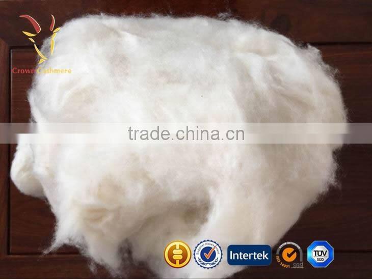 Brown Raw Cashmere Wool Fiber White