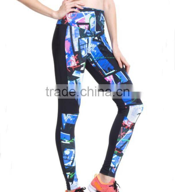 2017 Sublimation Printed Custom Women Cheap Fitness Skin Tight Yoga Pants Wholesale