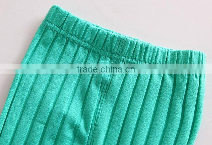 Fashion unique slim design breathable children knit tight pants/customized seamed kids trousers design for girls