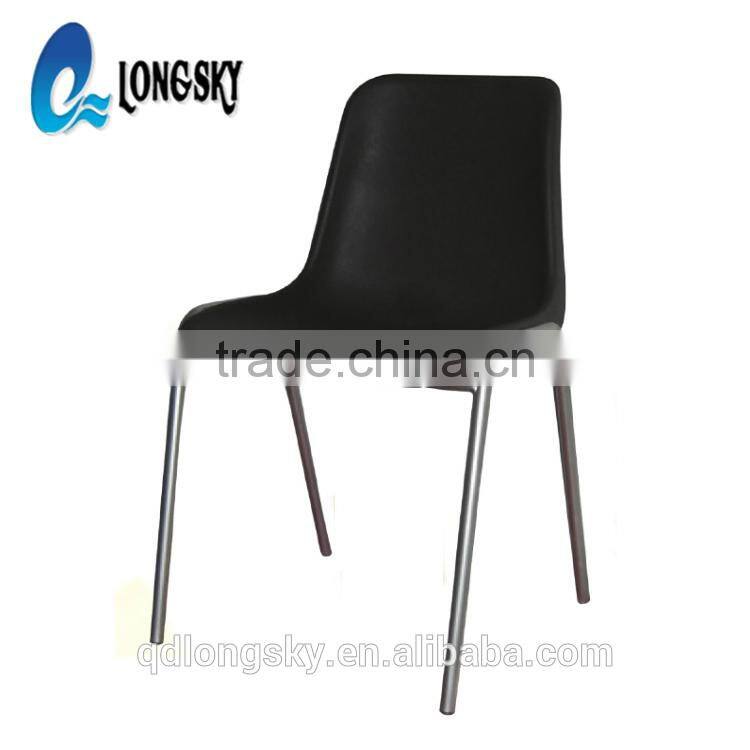 LS-4004 new plastic school chair with steel frame PP cheap plastic restaurant chair