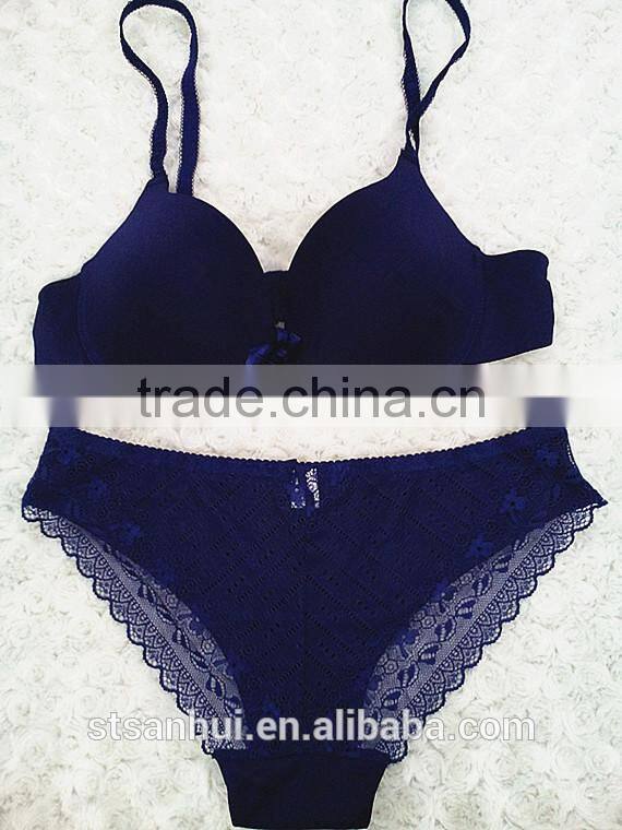 Shantou factory woman sexy bra and panty sets fashion new design
