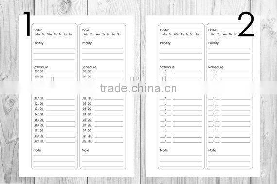 Spiral binding full color printing notebook custom ,school & office cheap planner printing