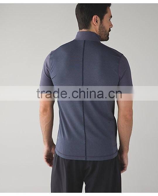 Classical Solid Color Contrast Piping 1/4 Zipped Pullover Sport Sweatshirt