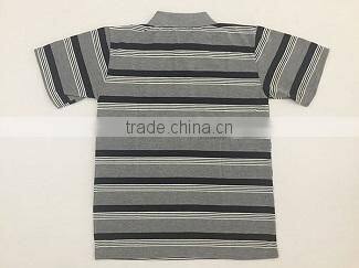 Men's wholesale knitted custom striped polo shirt