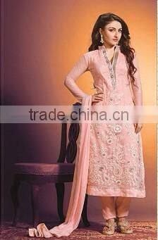 Balck color with zari rich embroidery work all over heavy Designer Semi Stitch Salwar Kameez