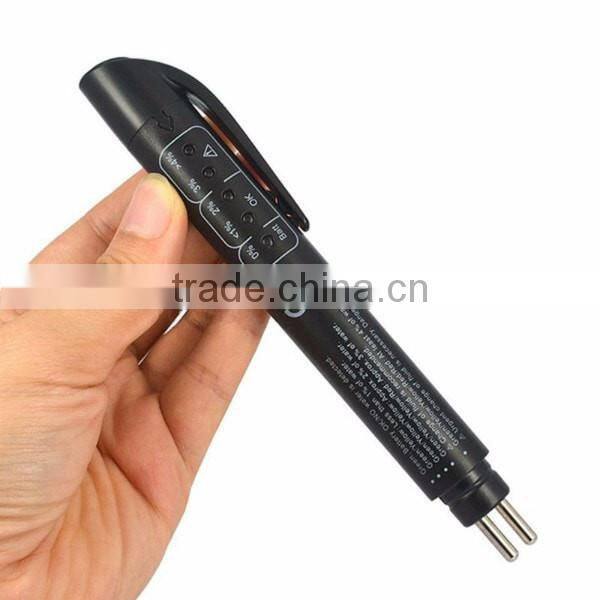 Full Tracking 2016 New Brake Fluid Lipuid Tester 5 LED Car Vehicle Automotive Test Oil Pen For DOT3, DOT4, DOT5 Free shipping