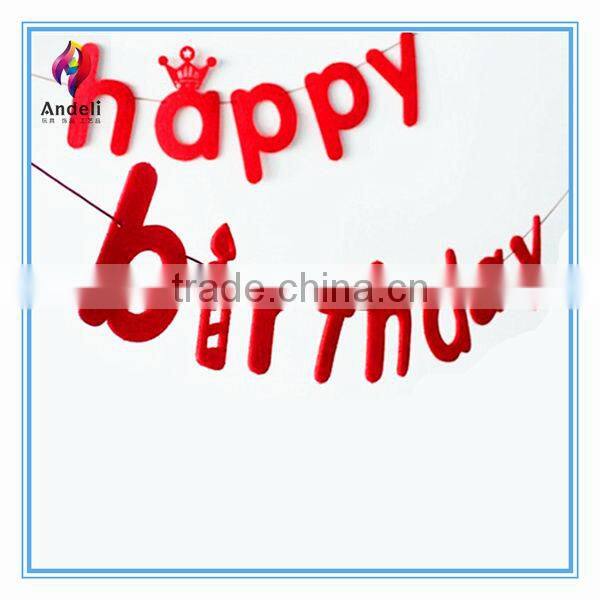happy birthday felt letter hanging outdoor festival decoration