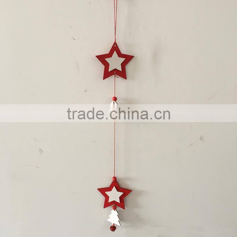 Handmade DIY Christmas Decoration Red Star Hanging Crafts