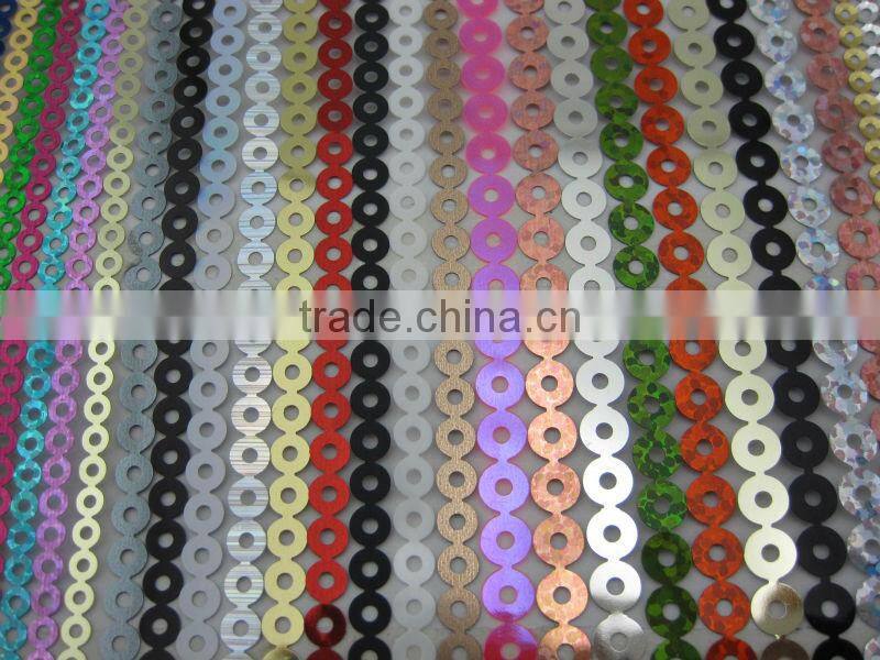 Chain Sequins roll pet sequins foil Color sequins for Embroidery