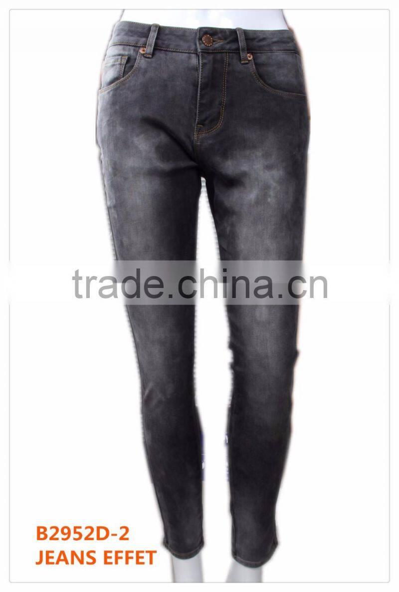 B2952D series hot sale satin denim fabric for women jeans