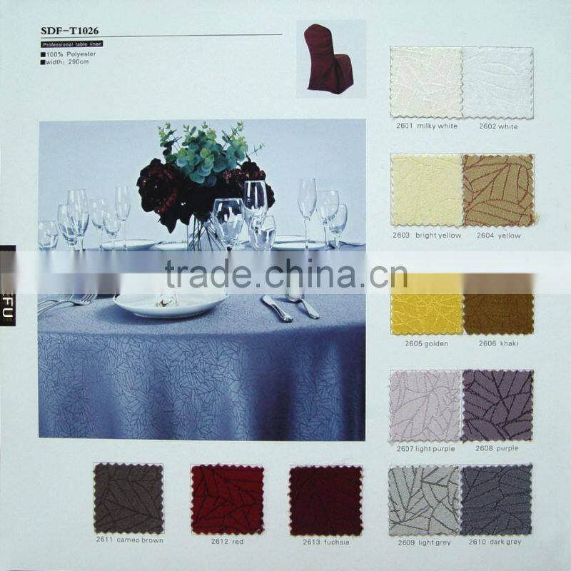 Wholesale customized wedding Table Linens Polyester Jacquard grey cloth TableCloths party Table Covers