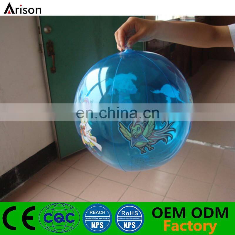 Promotional clear PVC inflatable beach ball small PVC cheap water ball