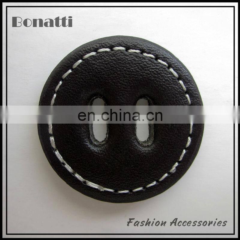 fashion coat leather button