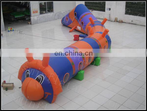 2015 caterpillar animal inflatable tunnel bouncer tunnel inflable, deportes inflables