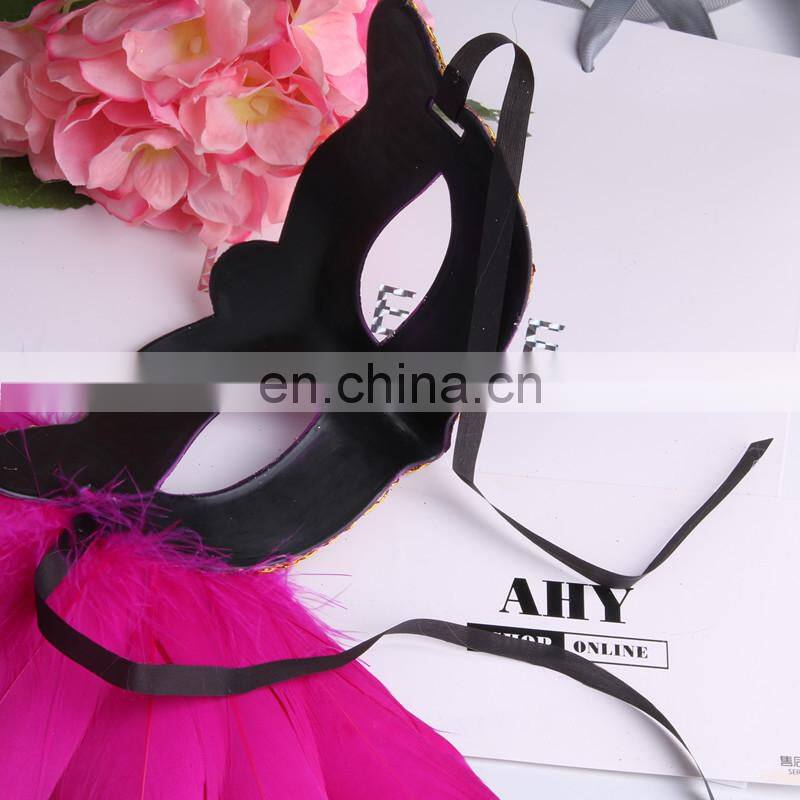 Masquerade Party Fashion Show Customized Cock Feather Mask