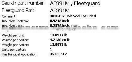 Cummins NT855 Air Filter AF891M