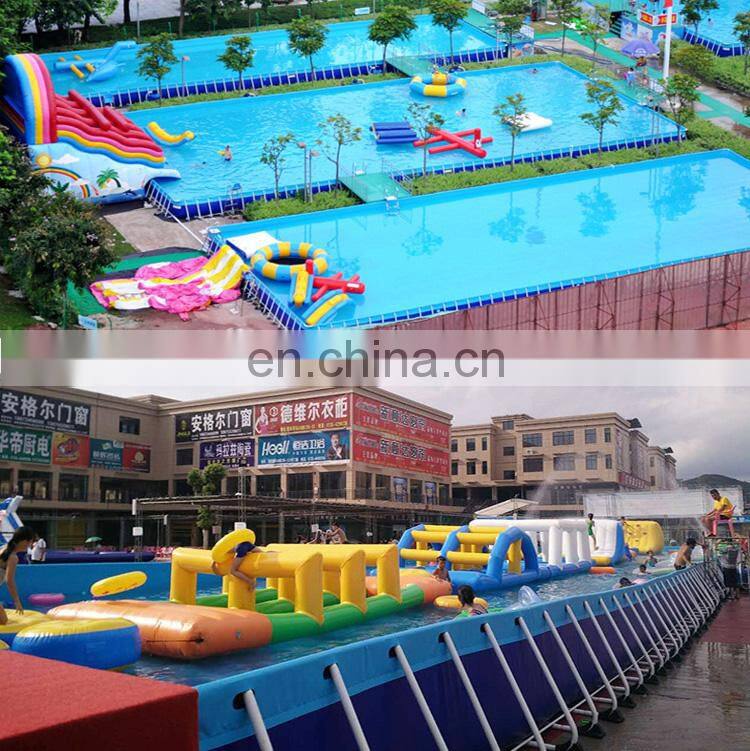 Round Steel Frame Swimming Pool Rectangular Metal Steel Frame Summer Fun For Sale