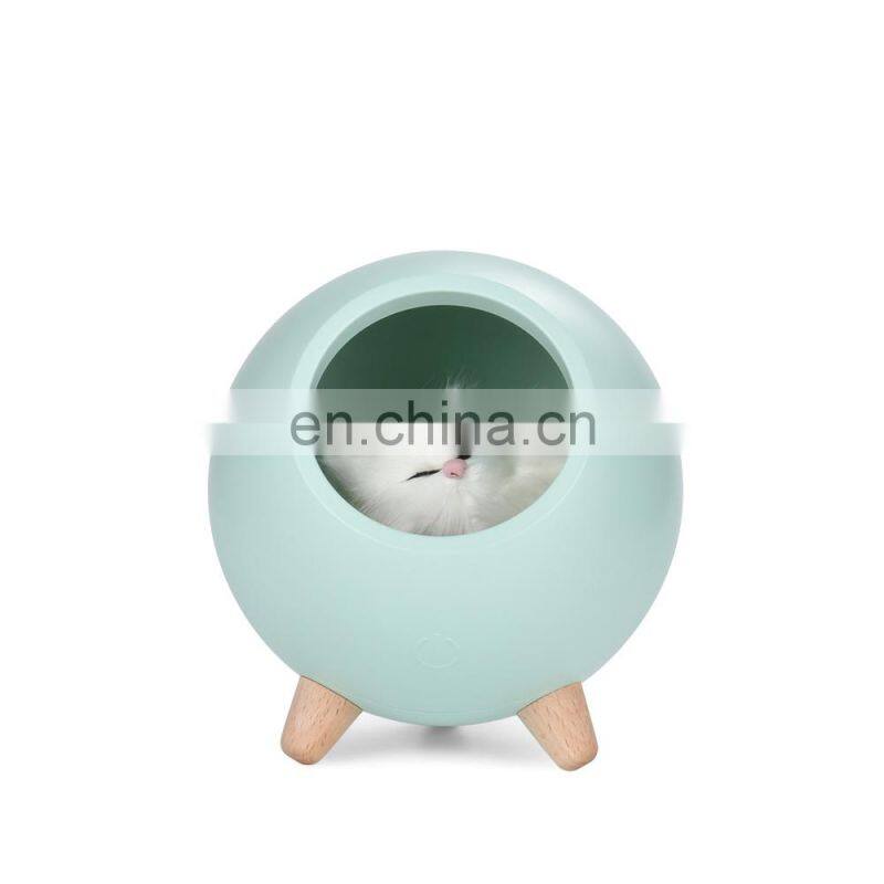 Home decoration portable wooden led rechargeable kids room light