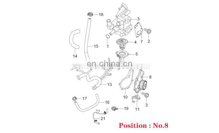 Water Pump OE:481H-1307010 484Fc-1307010 for Chery 484 or 481 X5 V5