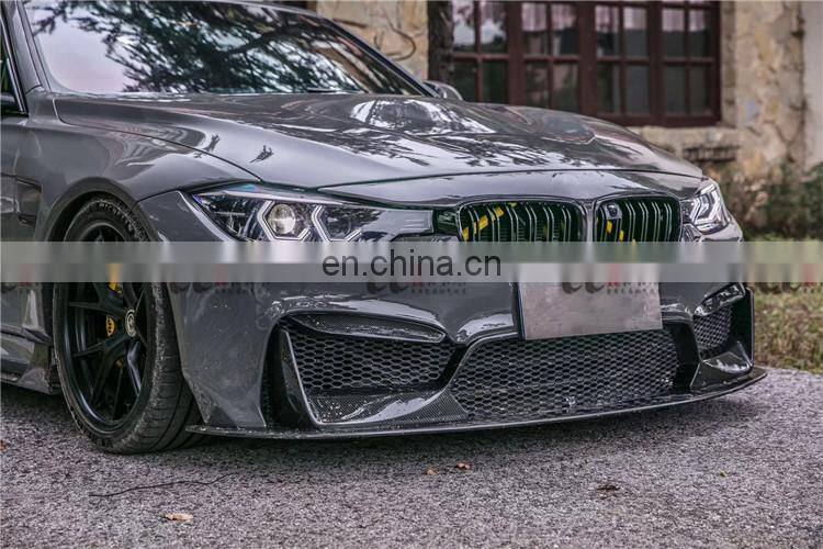 CQCV style wide body kit for BMW 3 series F30 F35 front bumper rear bumper carbon fiber material side skirts and fender