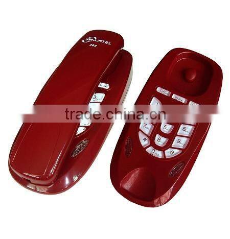 Modern green slim telephone wall mounted phone