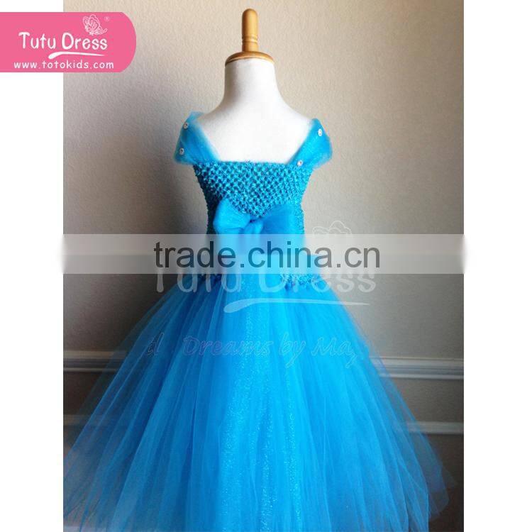 Cinderella Figural Ornament - Live Action Film kids blue dress for party/ dance/birthday