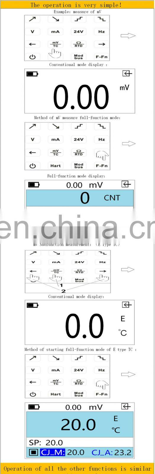 LB06 Multifunction Process Calibrator 0-24mA 0-11V/ mV Signal Generator with Hart Modbus Function
