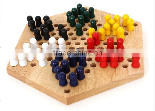 2015 hot promotional items wooden musical instruments play chess game now wooden hexagon draughts Children's early education toy