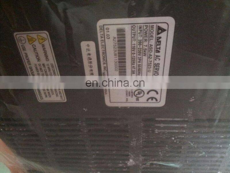Delta AC Servo Drive ASD-A2-7523-U 7.5KW 50/60Hz 3PH 26.3A ASD-A2 Series Servo Driver High Quality