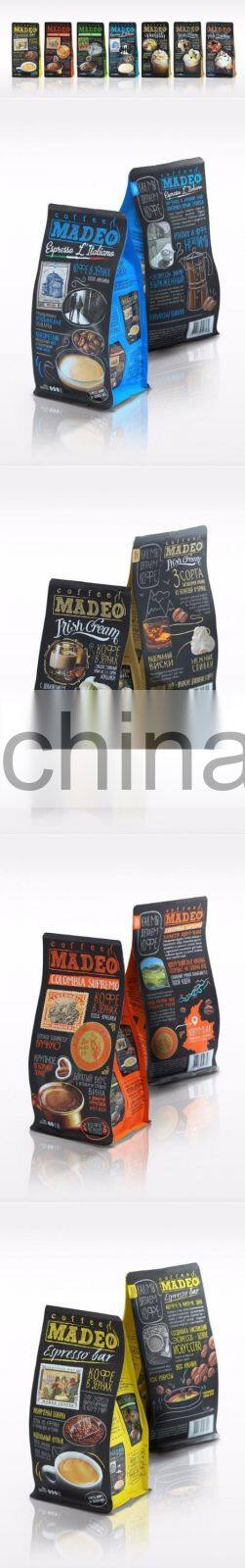 custom packaging stand up pouch 10kg kraft paper packaging coffee bag